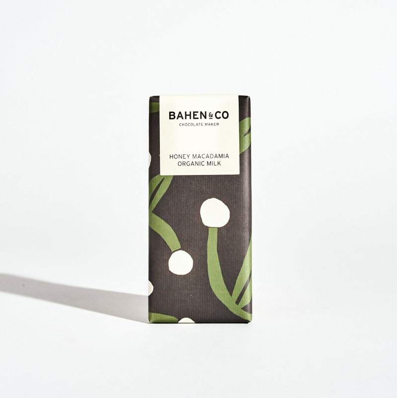 Honey Macadamia Organic Milk Chocolate from Bahen & Co 75g